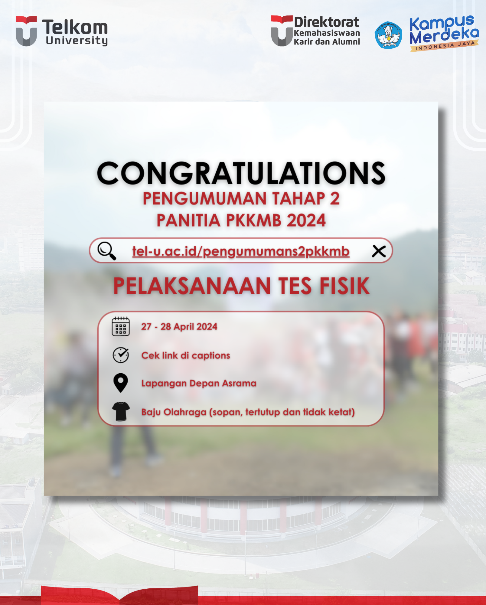 PENGUMUMAN TAHAP 2 PANITIA PKKMB 2024